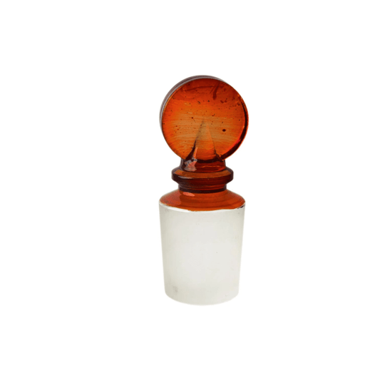 Penny Head Stoppers with Ground Joint - Amber