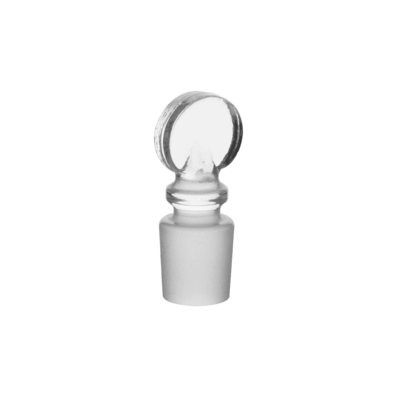 Penny Head Stoppers with Ground Joint - Clear