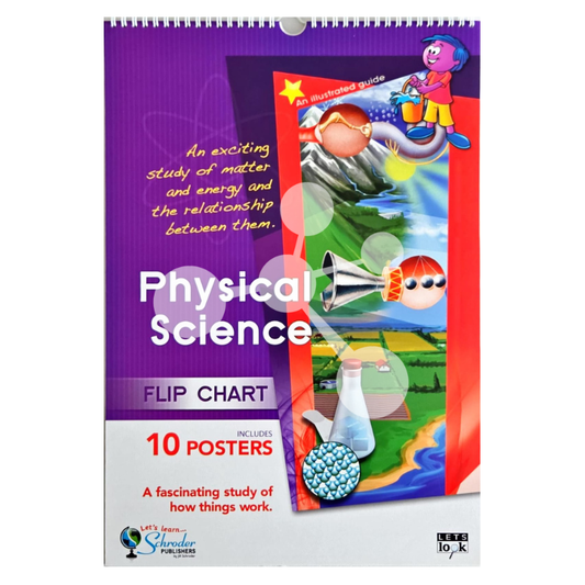 Physical Science flip chart cover showing energy matter and science concepts poster
