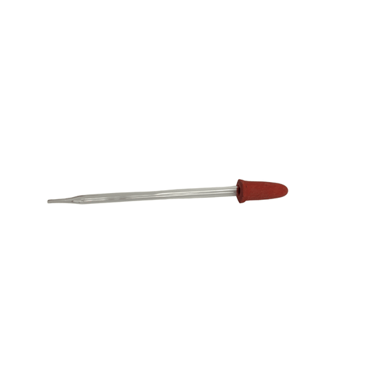 Pipette Dropping Glass - Single 125mm Glass Pipette with Rubber Teat