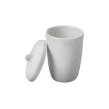 Porcelain Crucibles, High Wall with Lid,Glazed