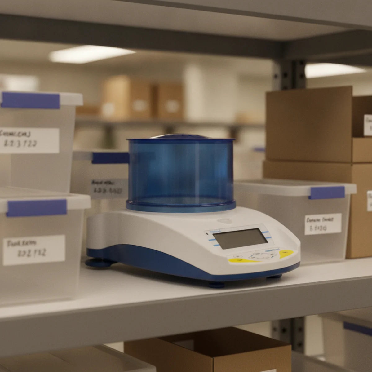 Portable balance stockroom weighing