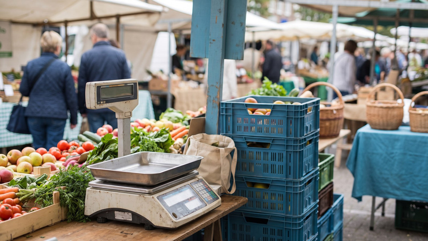Retail scale at market