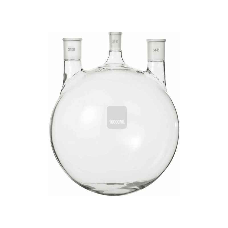 Round Bottom Boiling Flask 3 - Neck, S = B34 - C = B24 - 10L