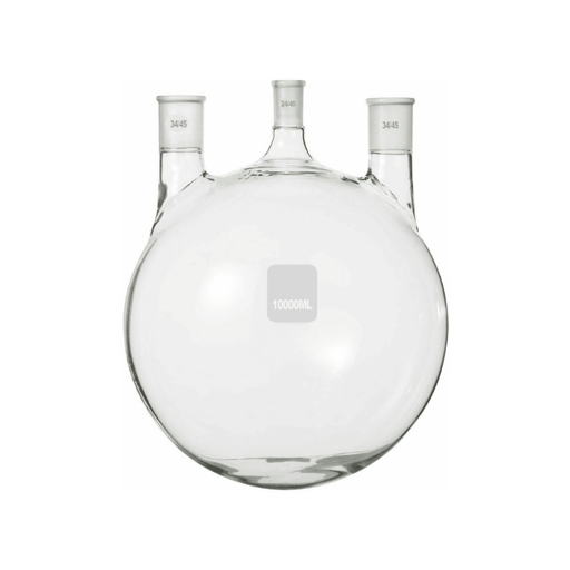 Round Bottom Boiling Flask 3 - Neck, S = B34 - C = B24 - 10L