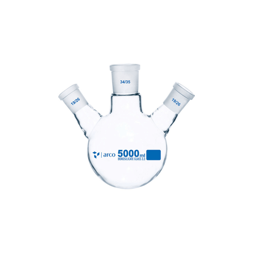 Round Bottom Boiling Flasks with Socketed Three - Neck