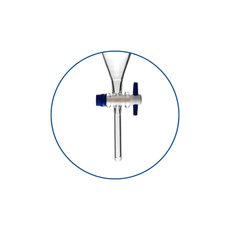 Separating Funnel Borosilicate 3.3 Glass with PTFE Key - OMSONS