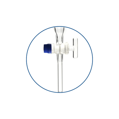 Separating Funnel Plastic Stopper and Dripp Tip - Glass Key Stopcock