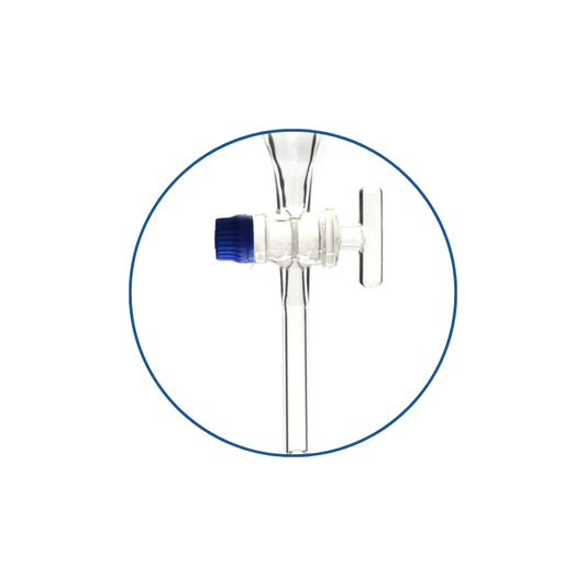 Separating Funnel Plastic Stopper and Dripp Tip - Glass Key Stopcock