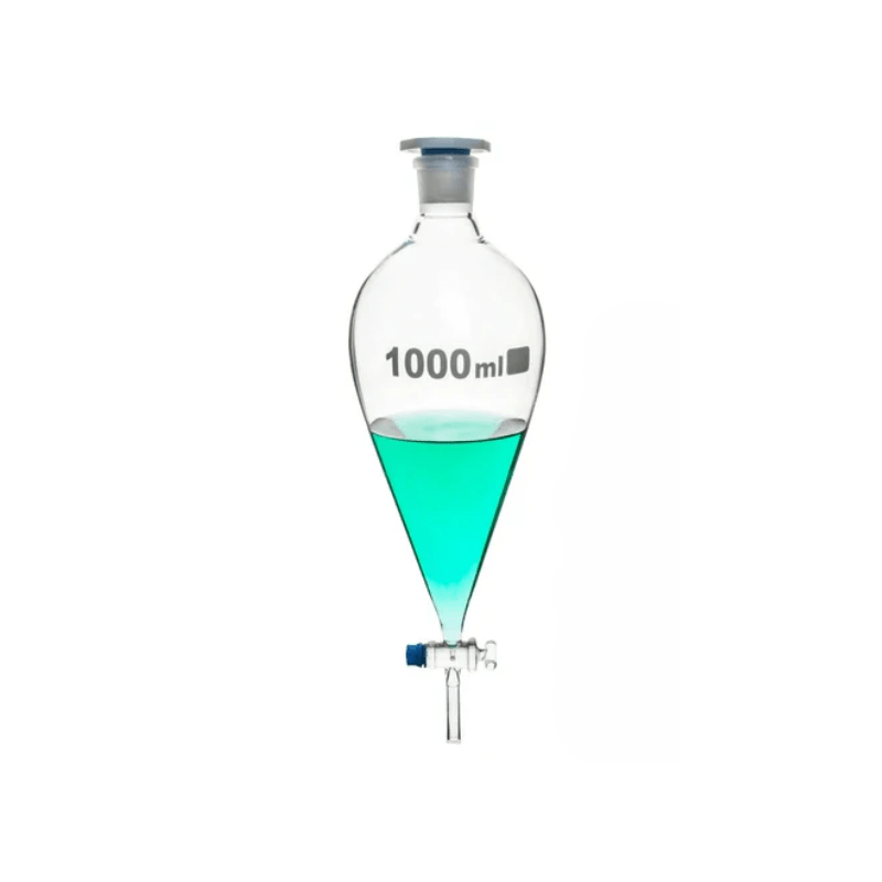 Separating Funnel Plastic Stopper and Dripp Tip - Glass Key Stopcock