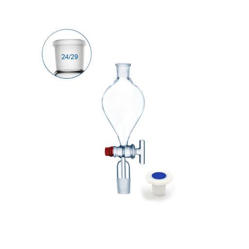 Seperating Funnel with Glass Stopcock, PP Stopper, Stem in Cone, Socket and Cone 24/29