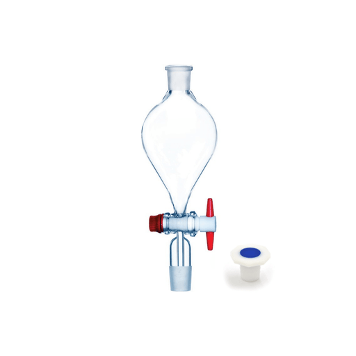 Seperating Funnel with PTFE Stopcock, PP Stopper, Stem in Cone, Socket and Cone 24/29