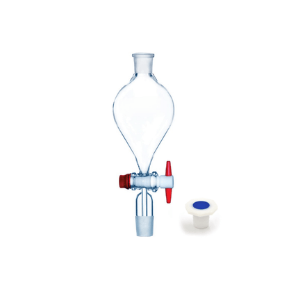 Seperating Funnel with PTFE Stopcock, PP Stopper, Stem in Cone, Soclet and Cone 19/26