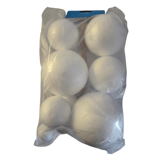Unpainted solar system project kit for Natural Sciences with graded planet spheres and base