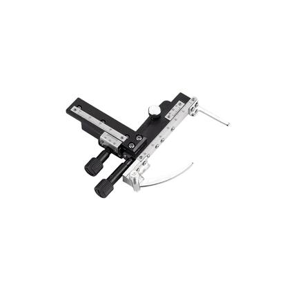 Detached double-layer mechanical stage attachment with slide clip arm and X-Y control knobs
