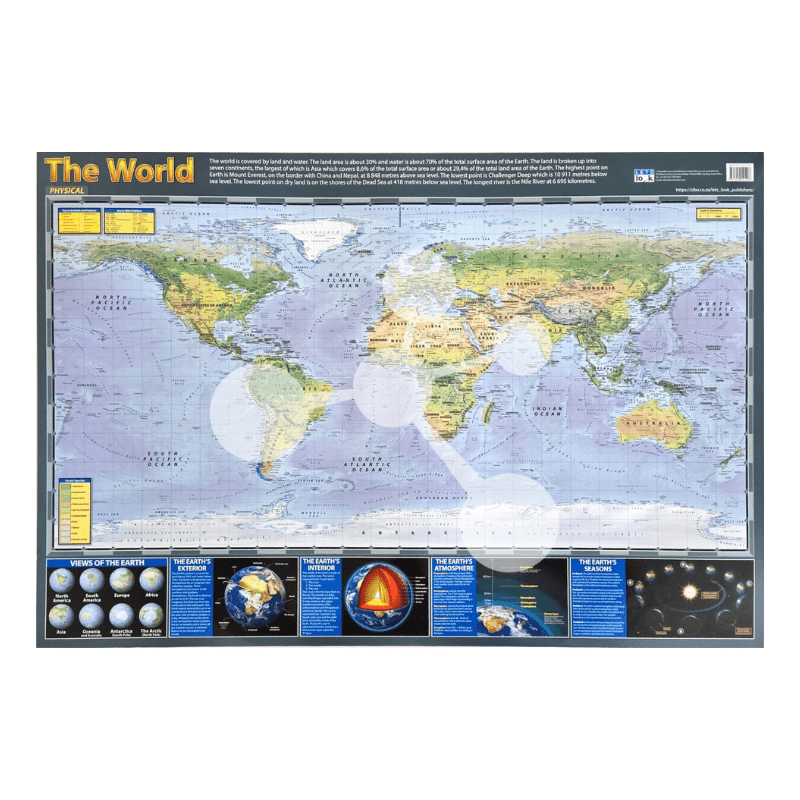 The World Wall Chart Physical Map