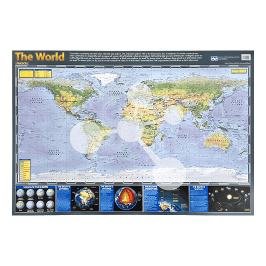 The World Wall Chart Physical Map