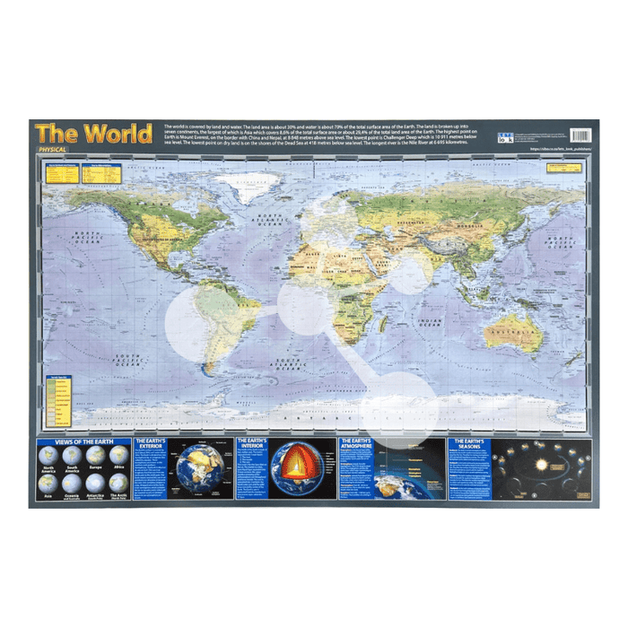 The World Wall Chart Physical Map — SmartLabs