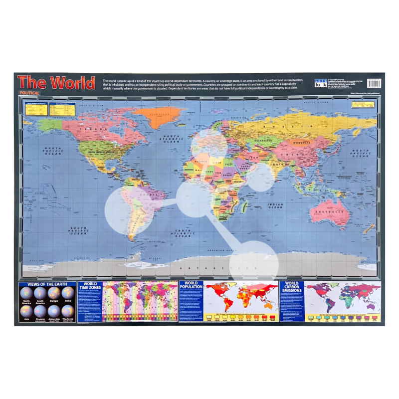 The World Wall Chart Political Map
