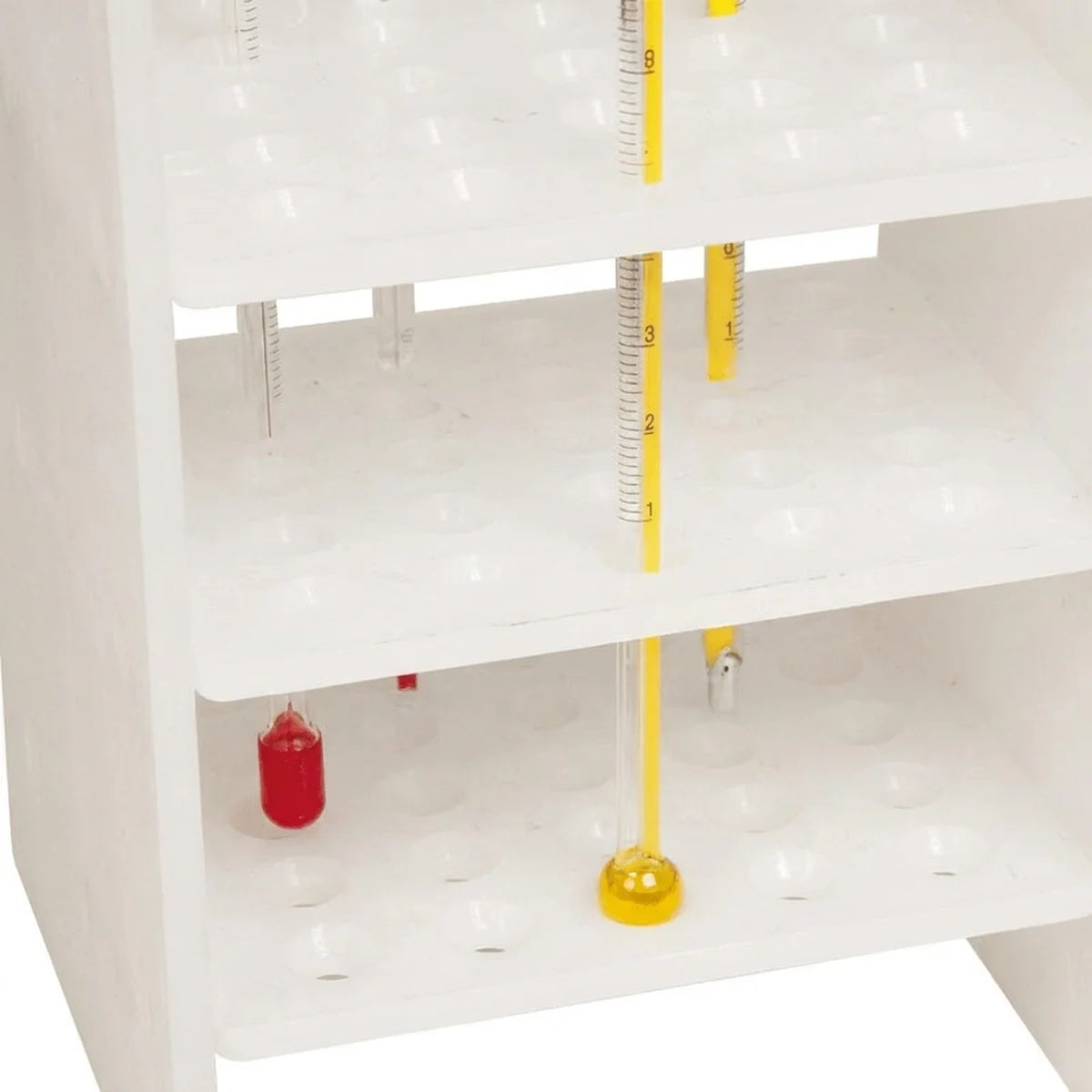 Close-up of thermometer stand drilled holes