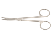 Stainless steel dissecting scissors 110 mm curved fine point for precision lab work