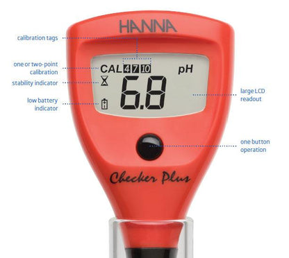 HANNA pH Tester with 0.1 pH Resolution