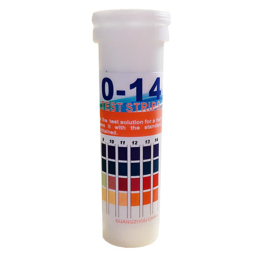 pH Indicator Test Strips (Bottle) - pH 0 - 14