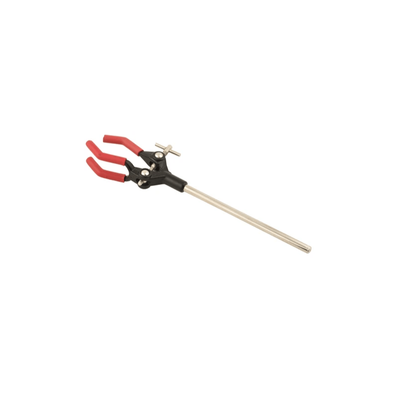 Retort Clamp, 3 Prong Rubber Jaws