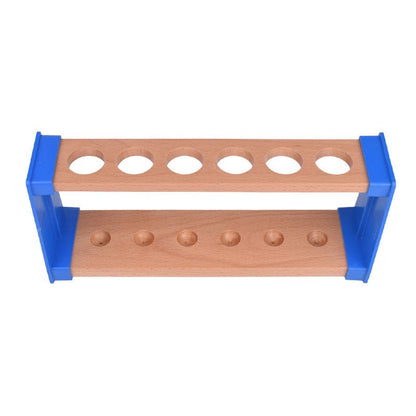 Test Tube Rack, 6H x 25mm dia (Wood and Plastic)