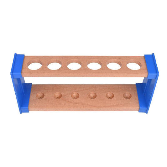 Test Tube Rack, 6H x 25mm dia (Wood and Plastic)