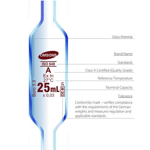 Volumetric Pipette One Mark - Class A